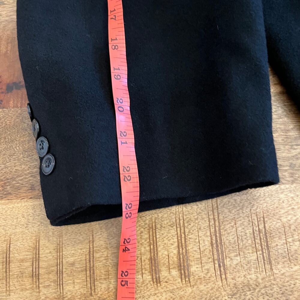 Pronto Uomo Mens Wool Cashmere Coat 42S Long Overcoat Black Dressy Formal Office - Picture 16 of 16